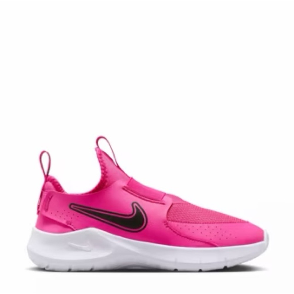 Nike Kids Pink Slip-On Sneakers with Black Swoosh